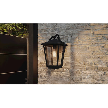 Quoizel Darius 1 Light Outdoor Lantern, Earth Black