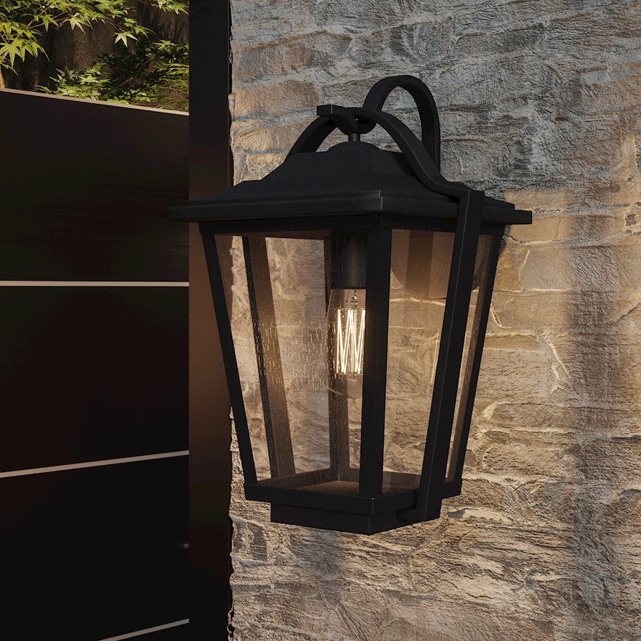 Quoizel Darius 1 Light Outdoor Lantern, Earth Black