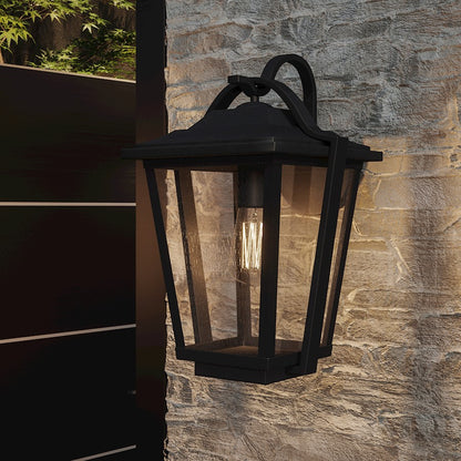 Quoizel Darius 1 Light Outdoor Lantern, Earth Black