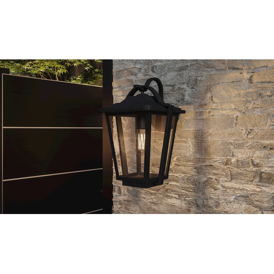 Quoizel Darius 1 Light Outdoor Lantern, Earth Black