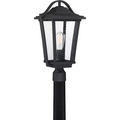 Quoizel Darius 1 Light Square Outdoor Lantern, Earth Black