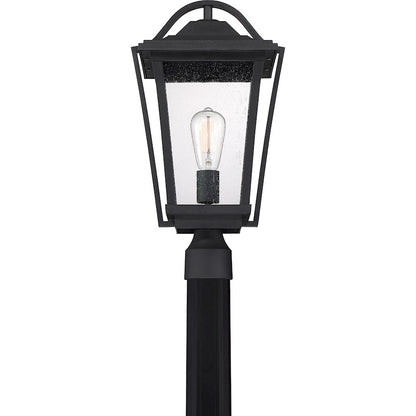 Quoizel Darius 1 Light Square Outdoor Lantern, Earth Black