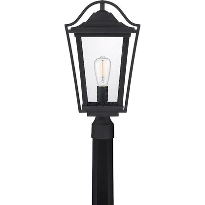 Quoizel Darius 1 Light Square Outdoor Lantern, Earth Black