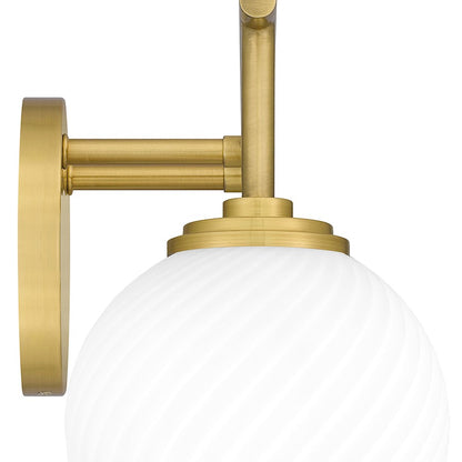 4 Light Bathroom Vanity Light, Aged Brass