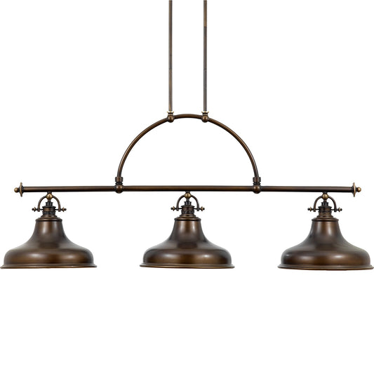 Quoizel Emery 53in 3-Light Island Chandelier | Traditional Palladian Bronze and Bronze Metal | Kitchen Island & Dining Room | Model ER353PN