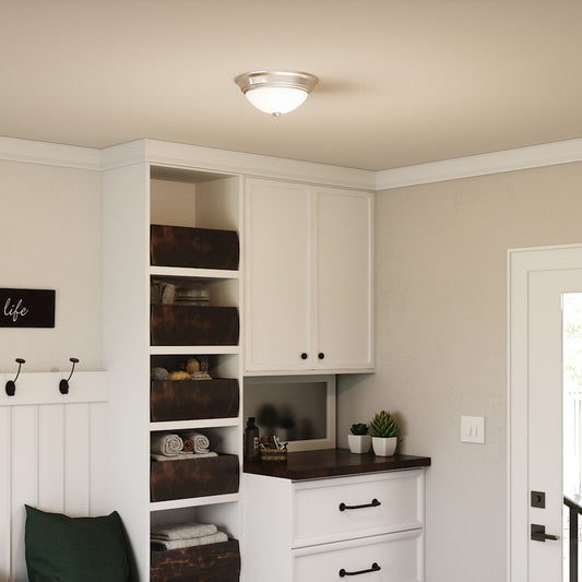 Quoizel Erwin 2 Light Flush Mount, Brushed Nickel