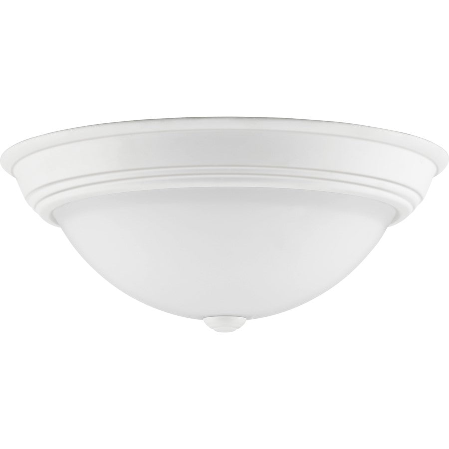 Quoizel Erwin 3 Light Flush Mount, White Lustre