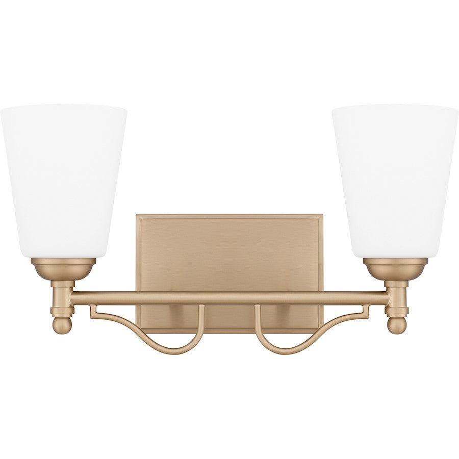 2 Light Bathroom Vanity Light, Bronze Gold
