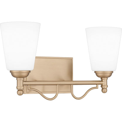 2 Light Bathroom Vanity Light, Bronze Gold