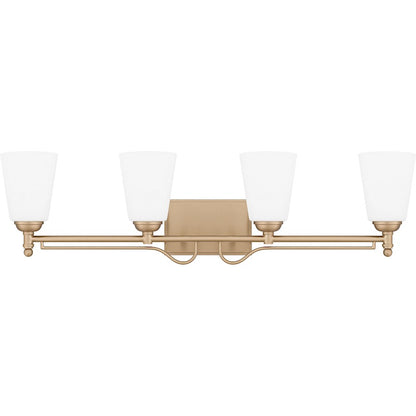 4 Light Bathroom Vanity Light, Bronze Gold