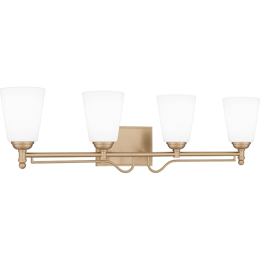 4 Light Bathroom Vanity Light, Bronze Gold