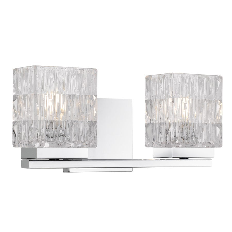 Quoizel Estelle 2-Lt Polished Chrome Vanity Light, Polished Chrome - ESTE8613C