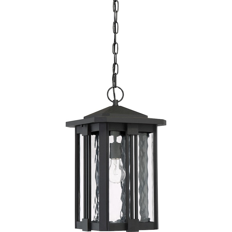Quoizel Everglade 1 Light Outdoor Hanging Lantern, Earth Black