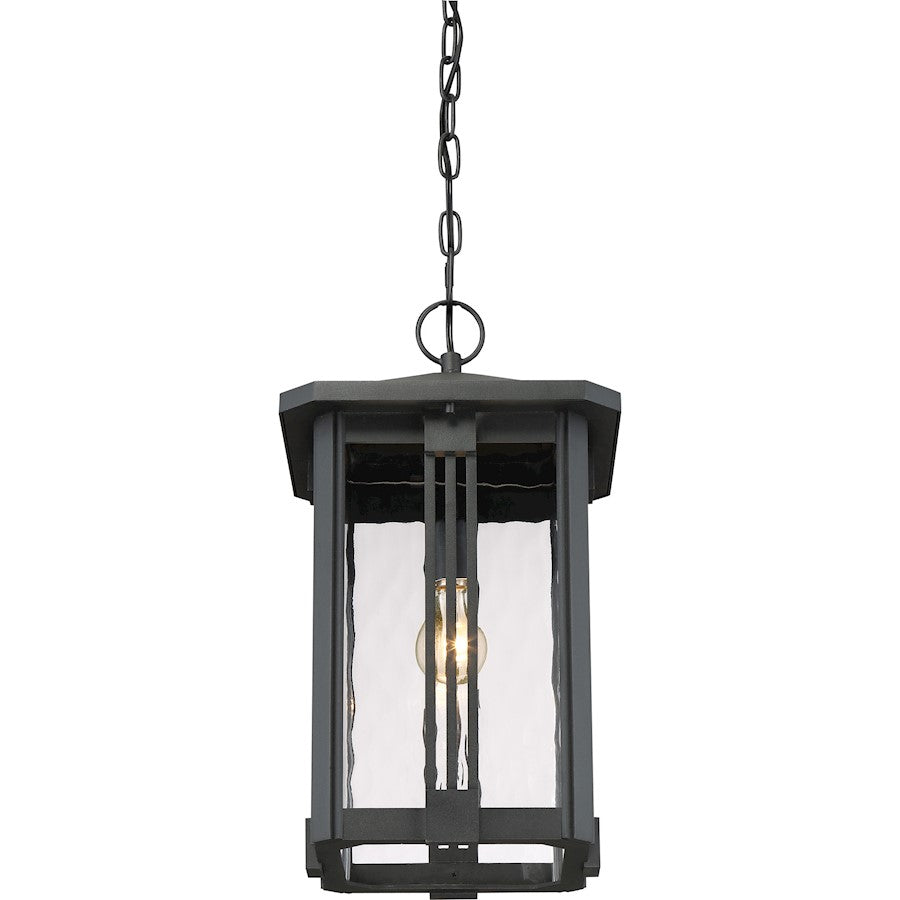 Quoizel Everglade 1 Light Outdoor Hanging Lantern, Earth Black