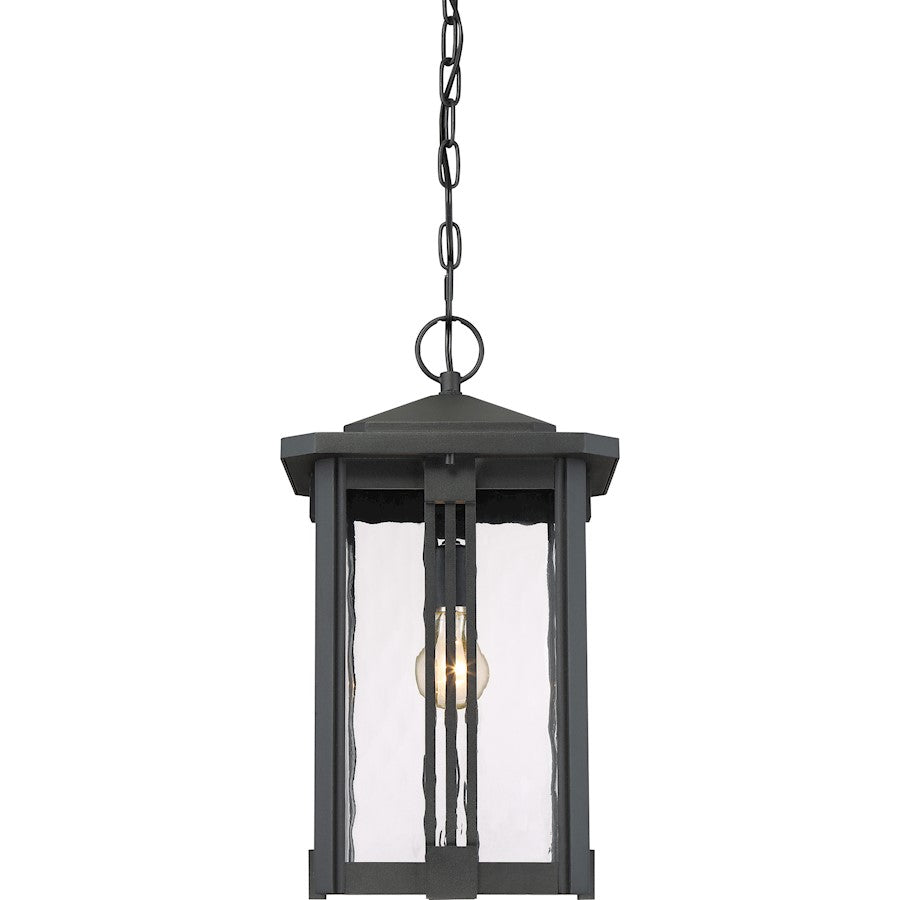 Quoizel Everglade 1 Light Outdoor Hanging Lantern, Earth Black