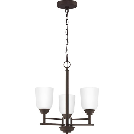 Quoizel Foley 3 Light Chandelier, Old Bronze