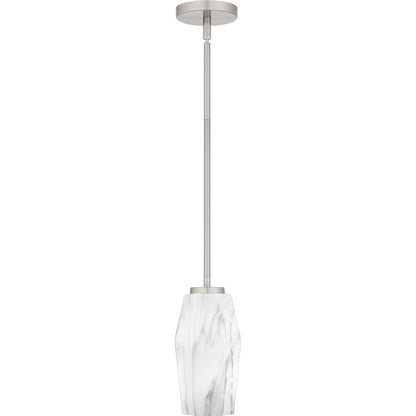 1 Light Mini Pendant, Brushed Nickel
