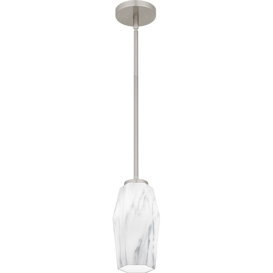 1 Light Mini Pendant, Brushed Nickel