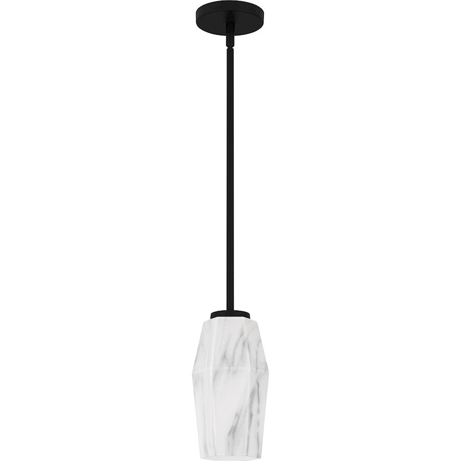 1 Light Mini Pendant, Matte Black