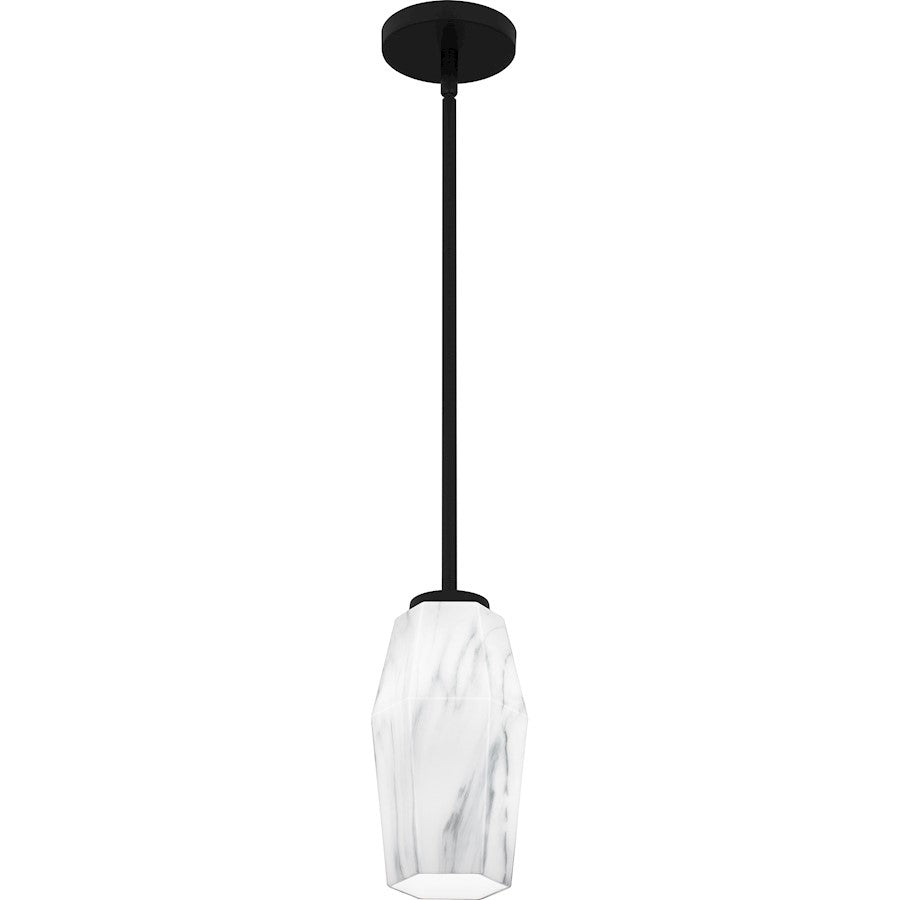1 Light Mini Pendant, Matte Black