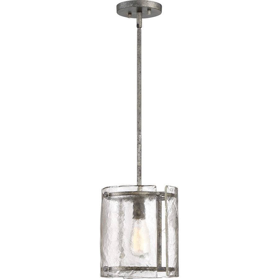 Mini Pendant, Mottled Silver