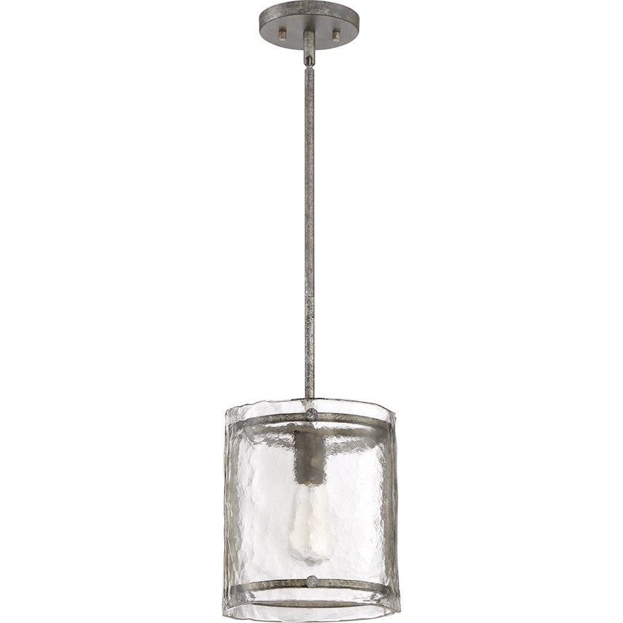 Mini Pendant, Mottled Silver