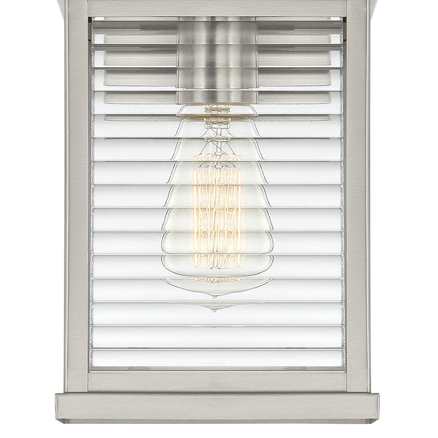 Quoizel Gardner 1 Light Outdoor Lantern, Stainless Steel