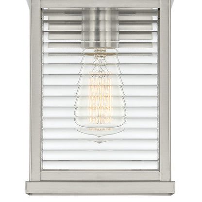 Quoizel Gardner 1 Light Outdoor Lantern, Stainless Steel