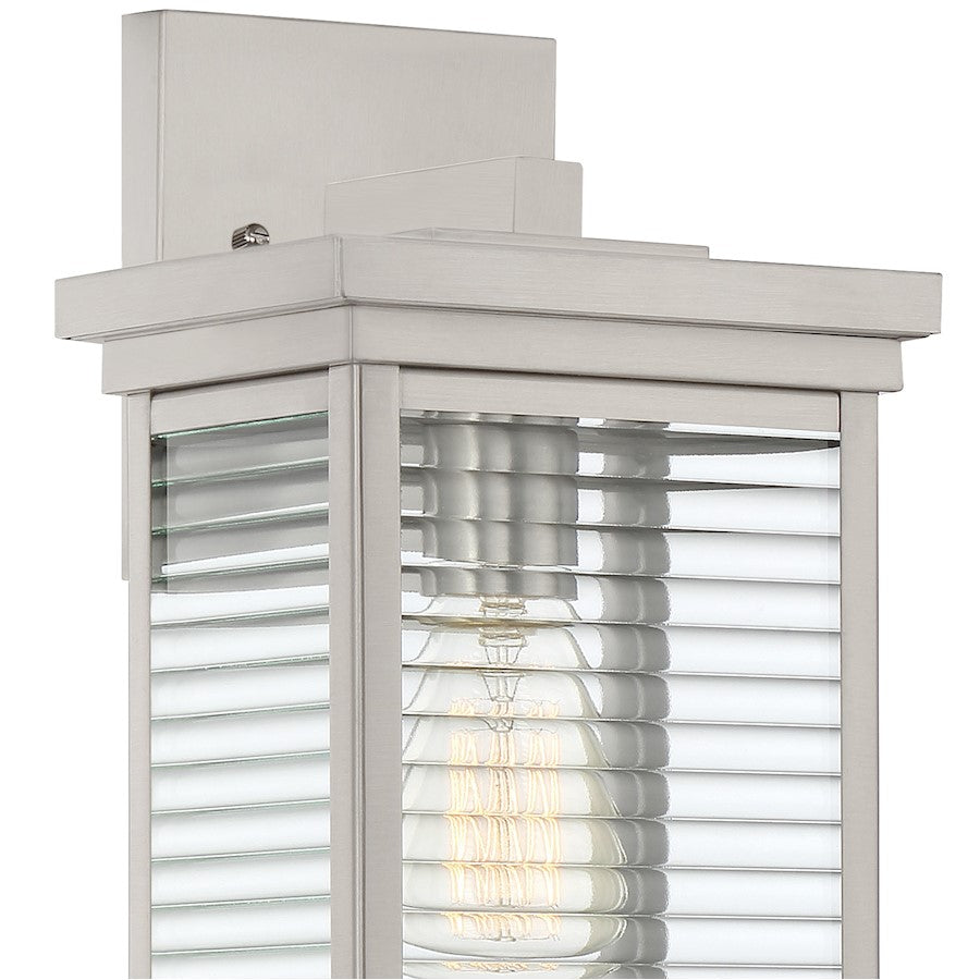 Quoizel Gardner 1 Light Outdoor Lantern, Stainless Steel