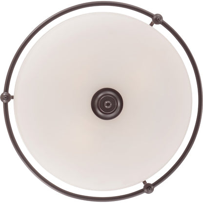 Quoizel Griffin 21in 4-Light Flush Mount | Contemporary Palladian Bronze Steel | Bedroom & Hallway Ceiling Light | 21 x 21 x 8.5 in | Model GF1621PN