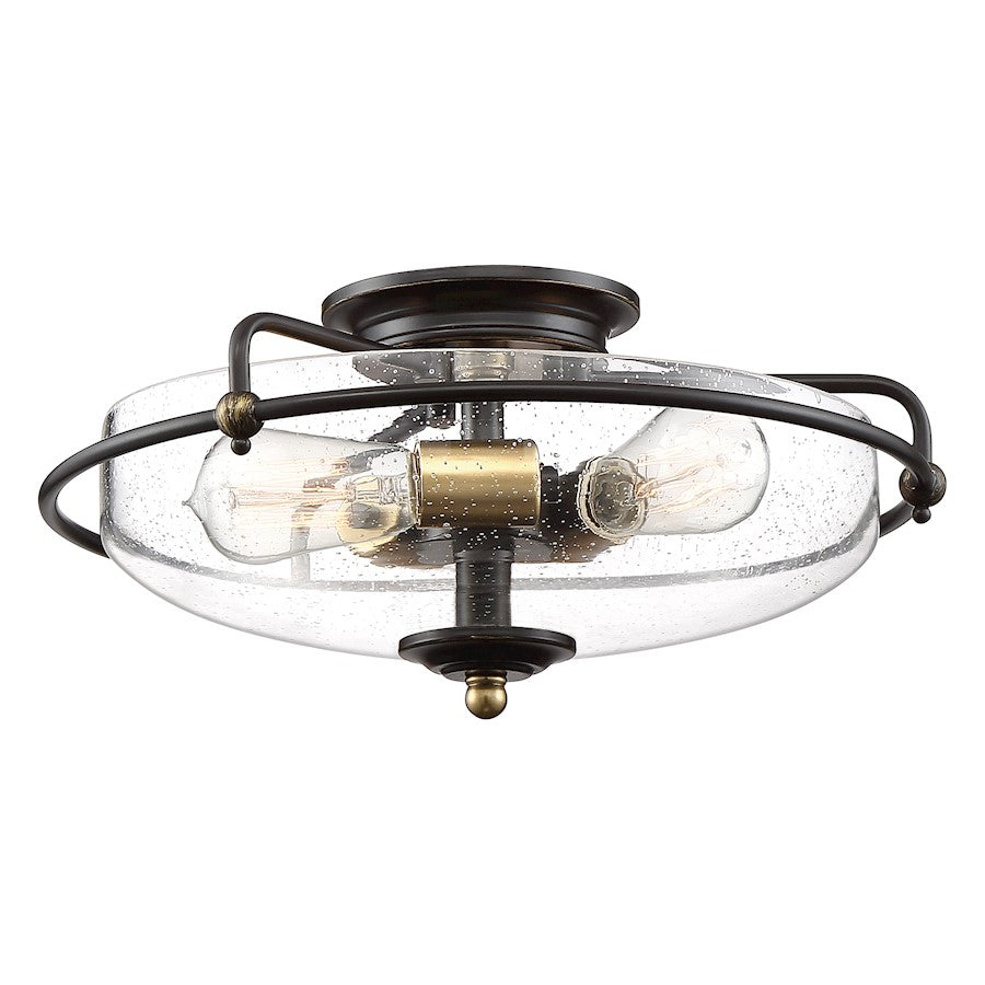 Quoizel Griffin Flush Mount, Palladian Bronze