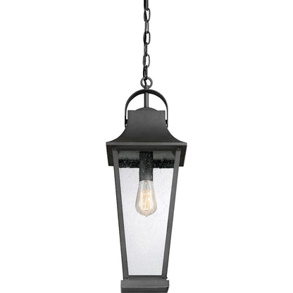 Quoizel Galveston Outdoor Hanging Lantern, Mottled Black