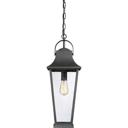 Quoizel Galveston Outdoor Hanging Lantern, Mottled Black