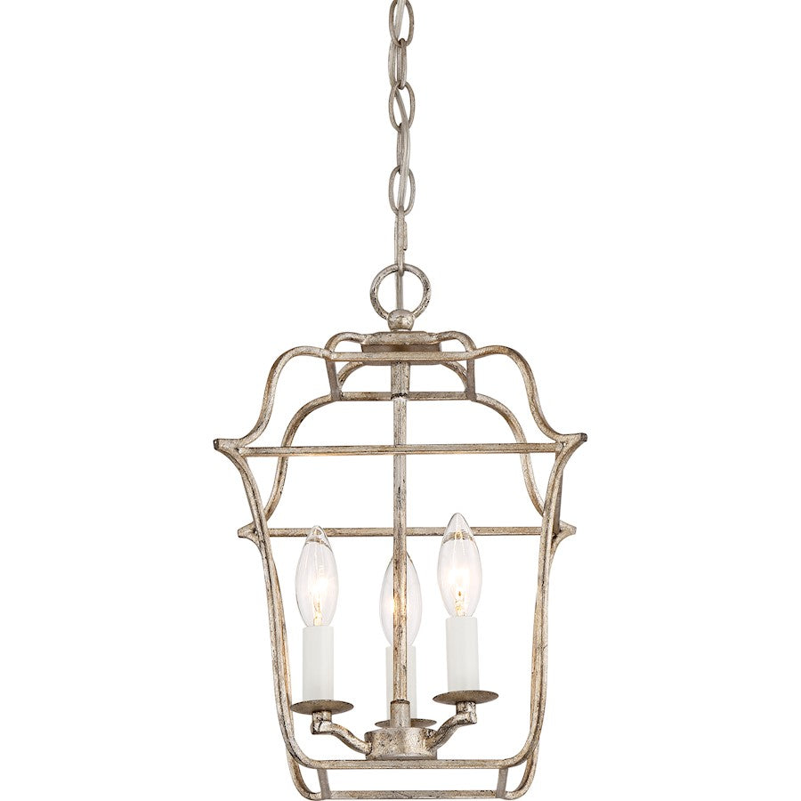 Quoizel Gallery Chandelier, Century Silver Leaf