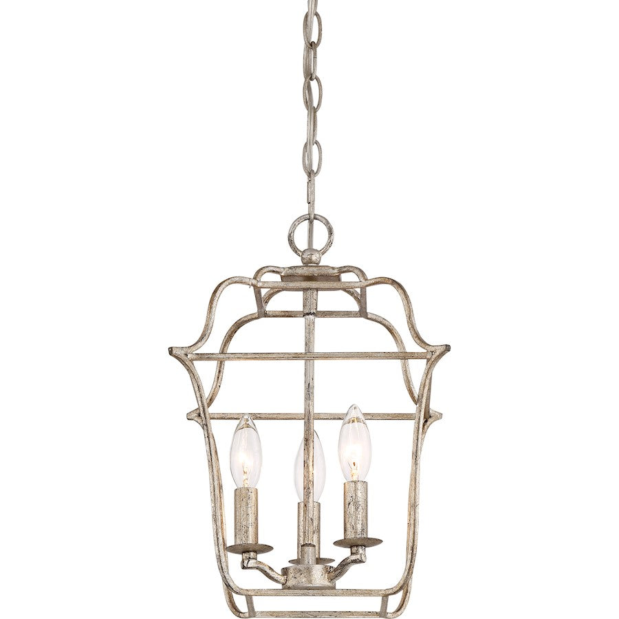 Quoizel Gallery Chandelier, Century Silver Leaf