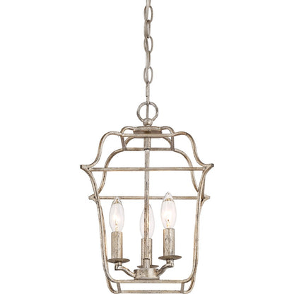 Quoizel Gallery Chandelier, Century Silver Leaf
