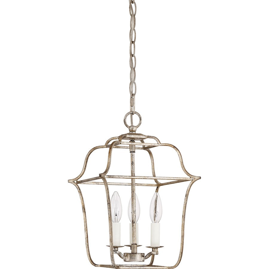 Quoizel Gallery Chandelier, Century Silver Leaf