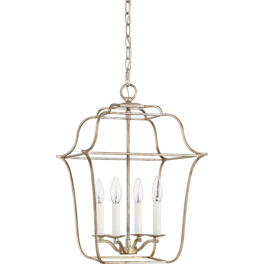 Quoizel Gallery Chandelier, Century Silver Leaf