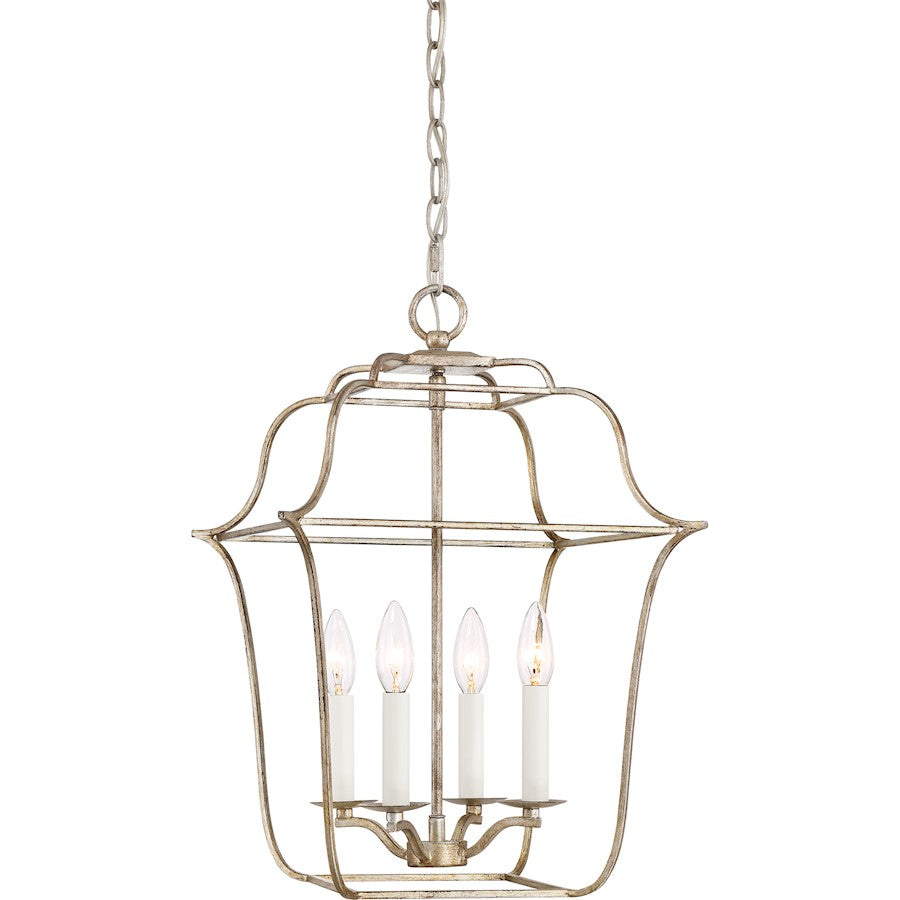 Quoizel Gallery Chandelier, Century Silver Leaf