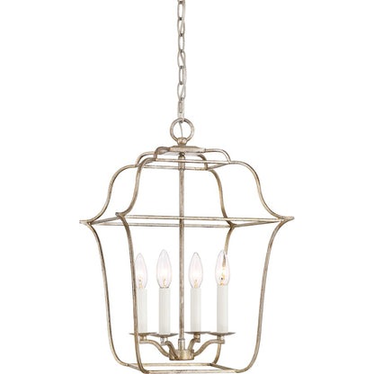Quoizel Gallery Chandelier, Century Silver Leaf