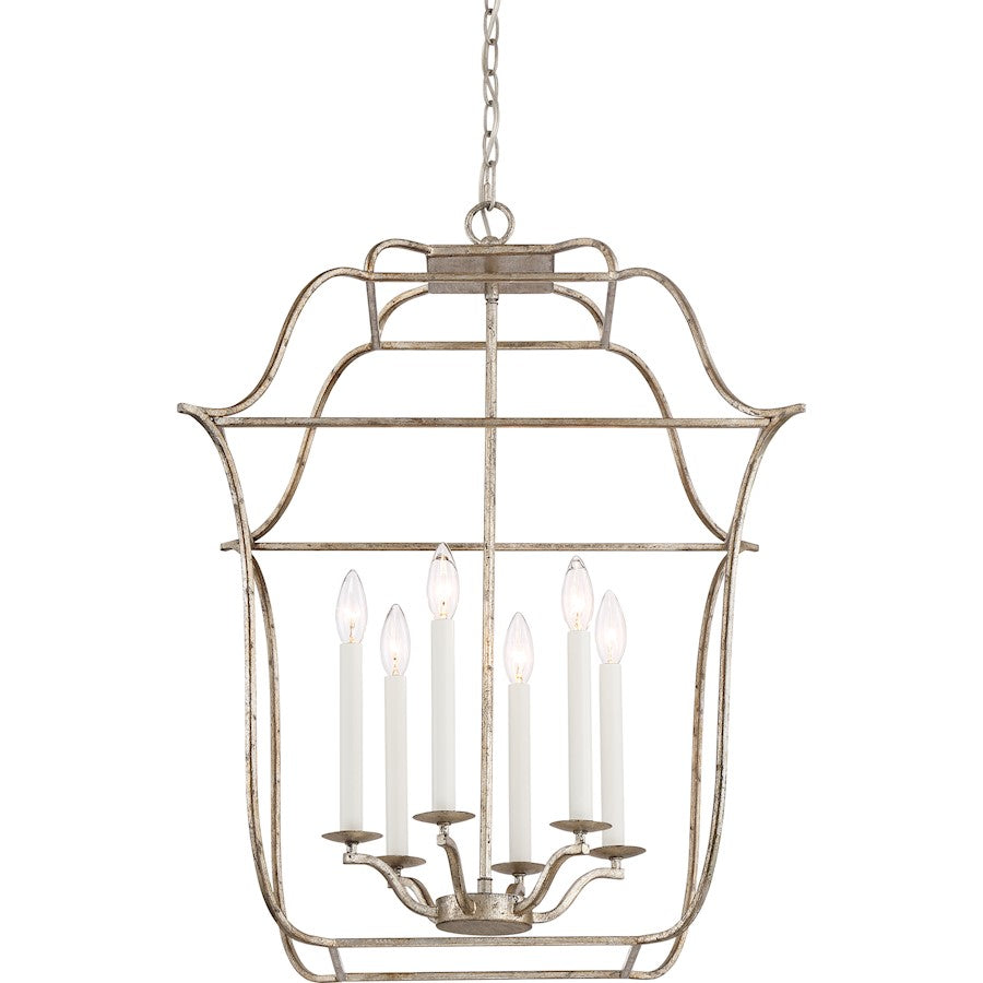 Quoizel Gallery Chandelier, Century Silver Leaf