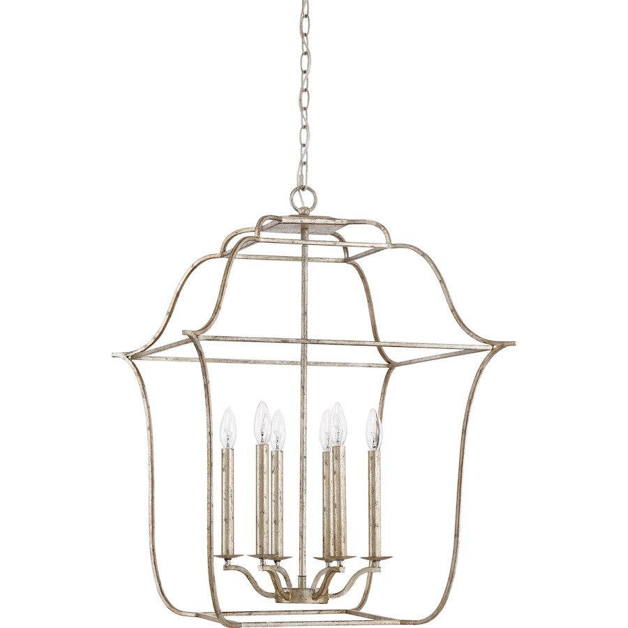 Quoizel Gallery Chandelier, Century Silver Leaf