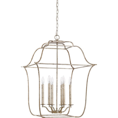 Quoizel Gallery Chandelier, Century Silver Leaf