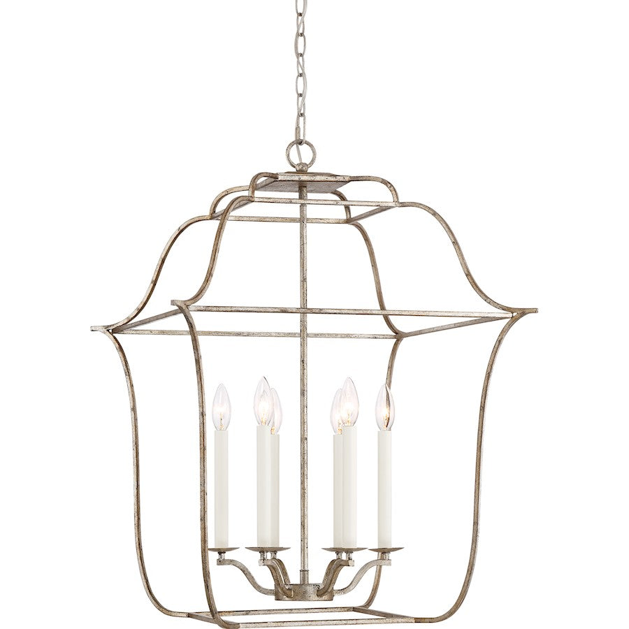 Quoizel Gallery Chandelier, Century Silver Leaf