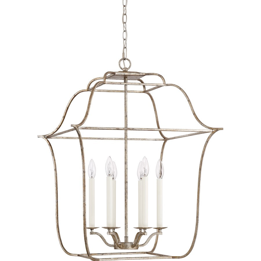 Quoizel Gallery Chandelier, Century Silver Leaf