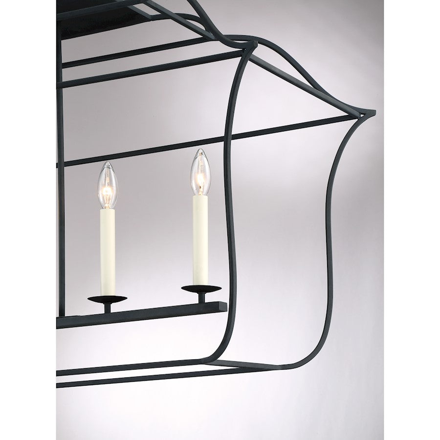 Quoizel Gallery 6 Light Island Chandelier, Royal Ebony
