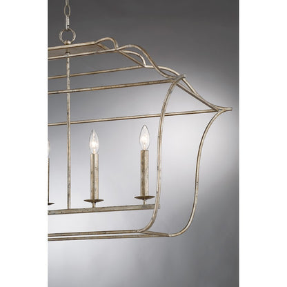 Quoizel Gallery 6 Light Island Light, Century Silver Leaf