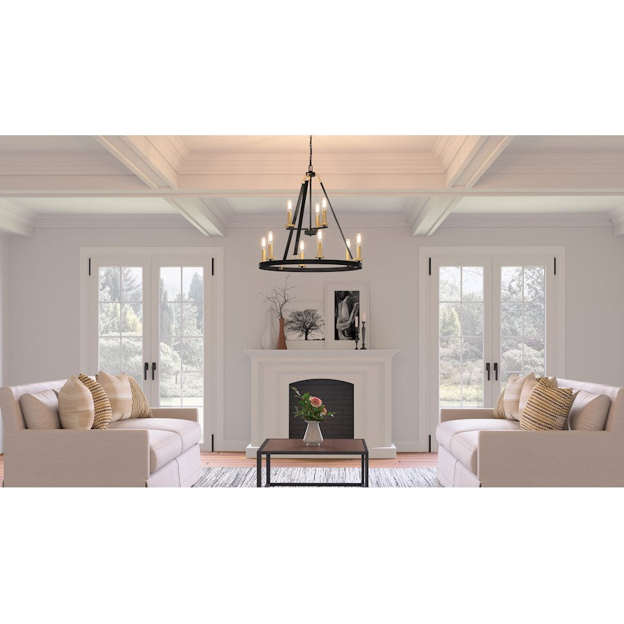 Quoizel Graylyn Chandelier, Matte Black