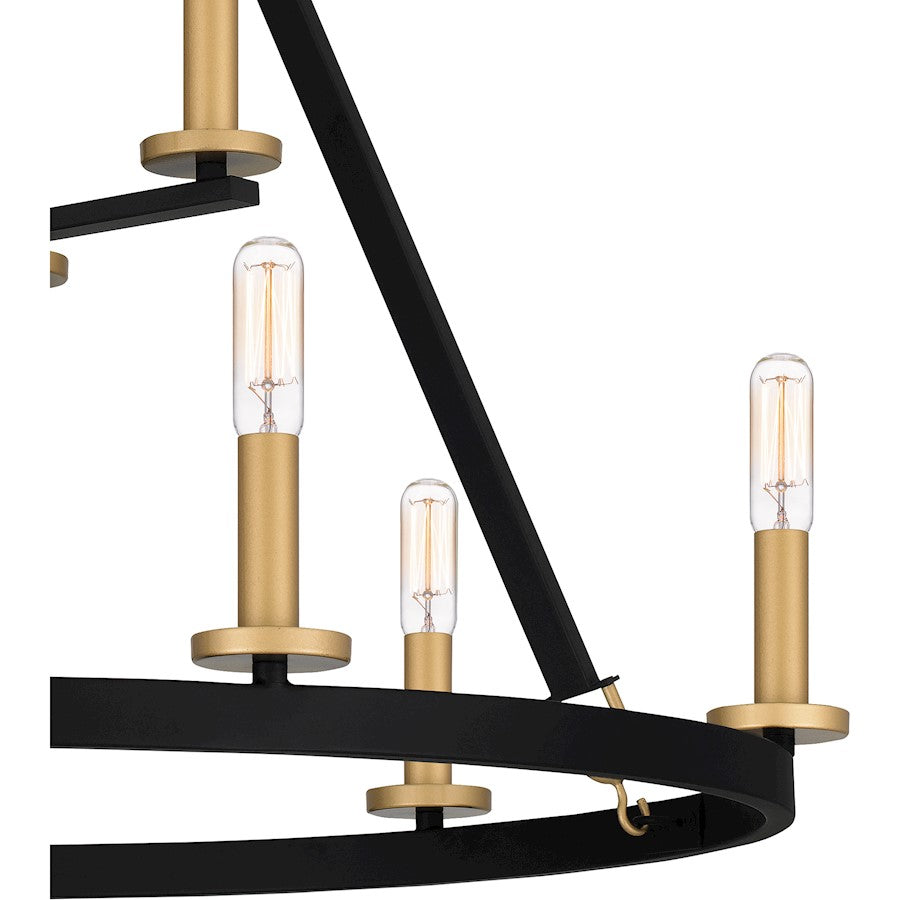 Quoizel Graylyn Chandelier, Matte Black