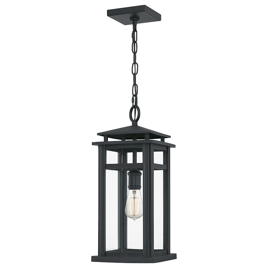 Quoizel Granby 1 Light Outdoor Hanging Lantern, Earth Black